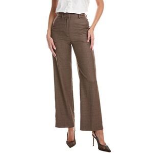 Peserico Womens  Wool-Blend Pant, Brown
